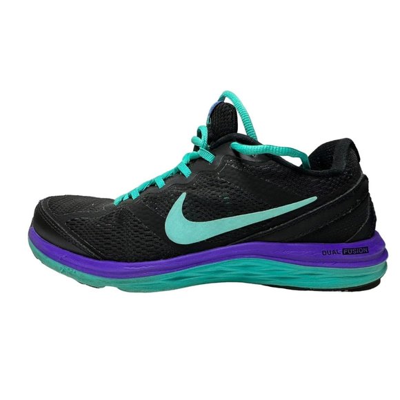 Nike Women’s Shoes Dual Fusion Run 3 Size 8 Black Purple Blue 653594-007 Sneaker - Picture 10 of 13